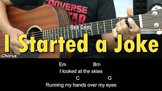 I Started a Joke - Bee Gees | EASY Guitar Tutorial with Chords / Lyrics - Guitar Lessons