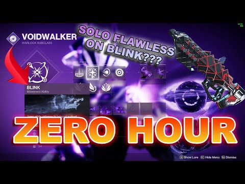 Blink Warlock Solo Flawless Legend Zero Hour - Destiny 2