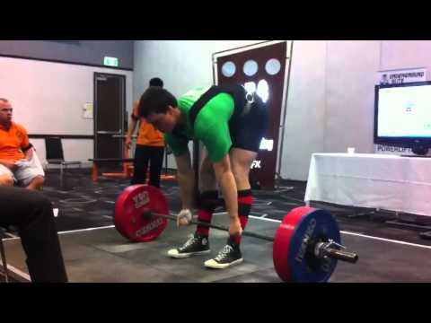 Dan "shanks" Deadlift Attempt 3 - 270kg @ 115.1kg PB - 2012 GPC Australian Powerlifting Nationals