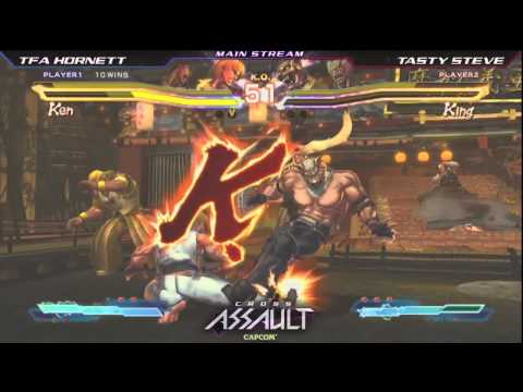 Tasty Steve vs TFA Hornett - Cross Assault - Day 7 Elimination Match - Street Fighter X Tekken