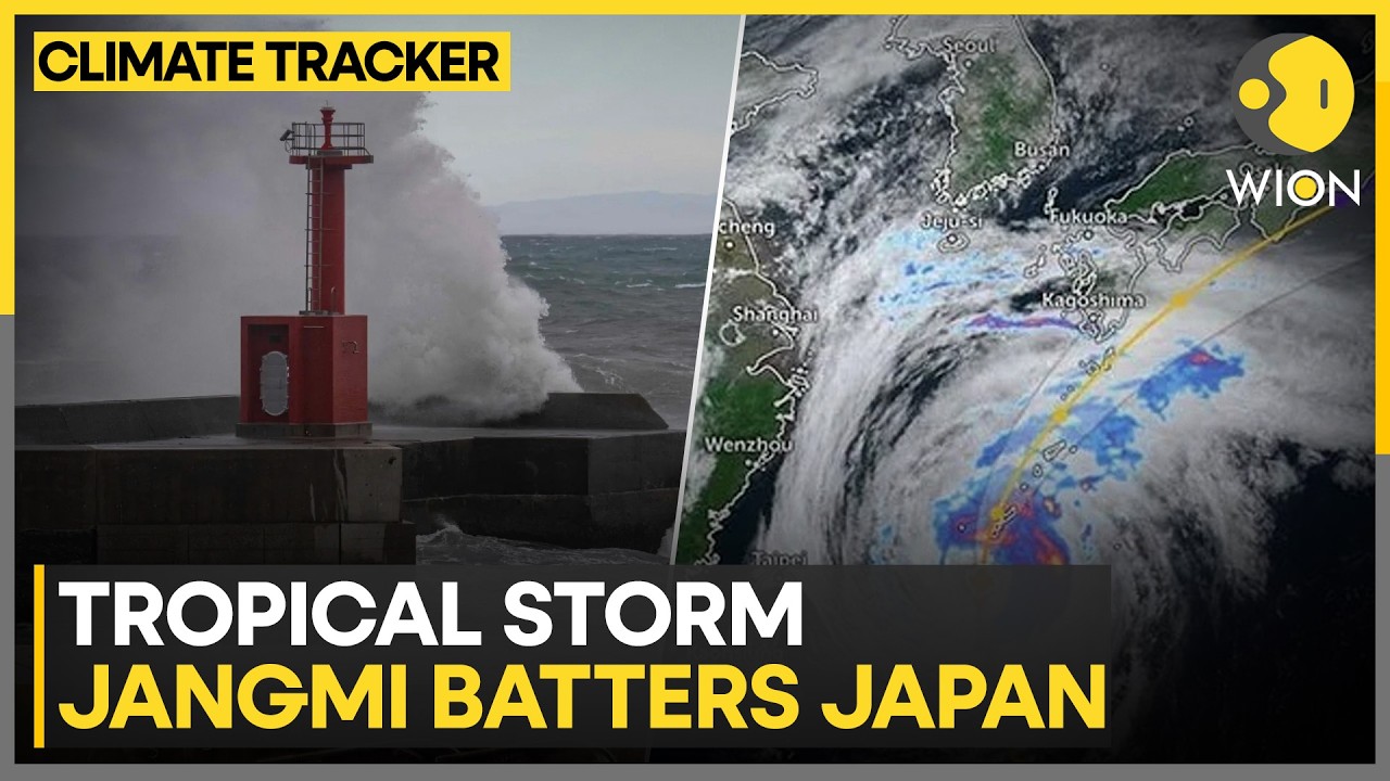Japan Storm Jangmi: Mudslide Buries Rail Line Amid Widespread Disruption | WION Climate Tracker