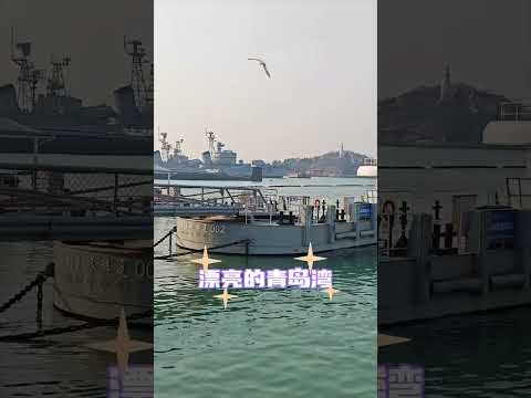 漂亮时尚大气的青岛湾栈桥码头海鸥追船。 大海波光粼粼 远山近黛&rdquo;。# 接下来的青岛是这样的 # 青岛冬日浪漫氛围感上线 # 冬天的青岛太好逛了 # 好客山东好品山东 #青岛 #路人视角 #美景