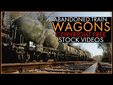 Abandoned Train Wagons - Copyright Free Stock Footage