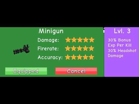 Fully upgraded minigun + 100k kills (zombie attack)