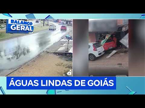 Motorista perde o controle e atinge loja em Águas Lindas de Goiás | Balanço Geral DF