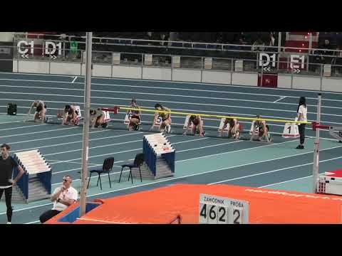 60m kobiet bieg 3 U18 - Toruń 20220115