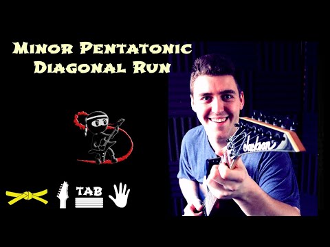 The Pentatonic Scale - A  Diagonal Run to help you move around the fret-board