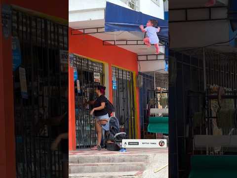 This Kid Suddenly Appeared on the Ceiling! 😱😂#funny #comedy #shorts #viral