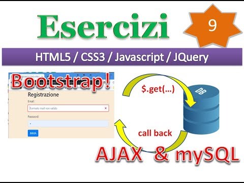 Esercizi JQuery - CSS3 - HTML5 ITA 9: AJAX check indirizzo email