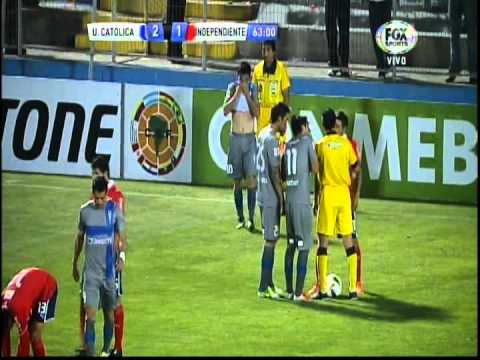 Expulsion Fernando Cordero vs Independiente Copa Sudamericana 2012