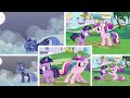 MLP- sunshine, sunshine ladybugs awake and MLP- moonlight, moonlight fireflies awake