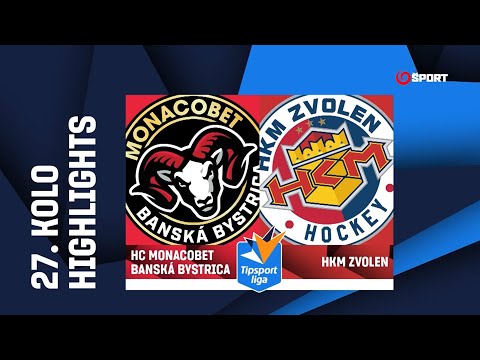 27. kolo: HC MONACObet Banská Bystrica - HKM Zvolen 2:5 (1:2, 0:2, 1:1)