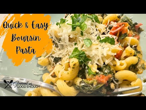Boursin Cheese Pasta - one pan dinner is easy and yummy!