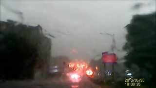preview picture of video 'Burza z gradem  w Łodzi 30 maja 2013 / Hailstorm in Lodz Poland 30 May 2013'