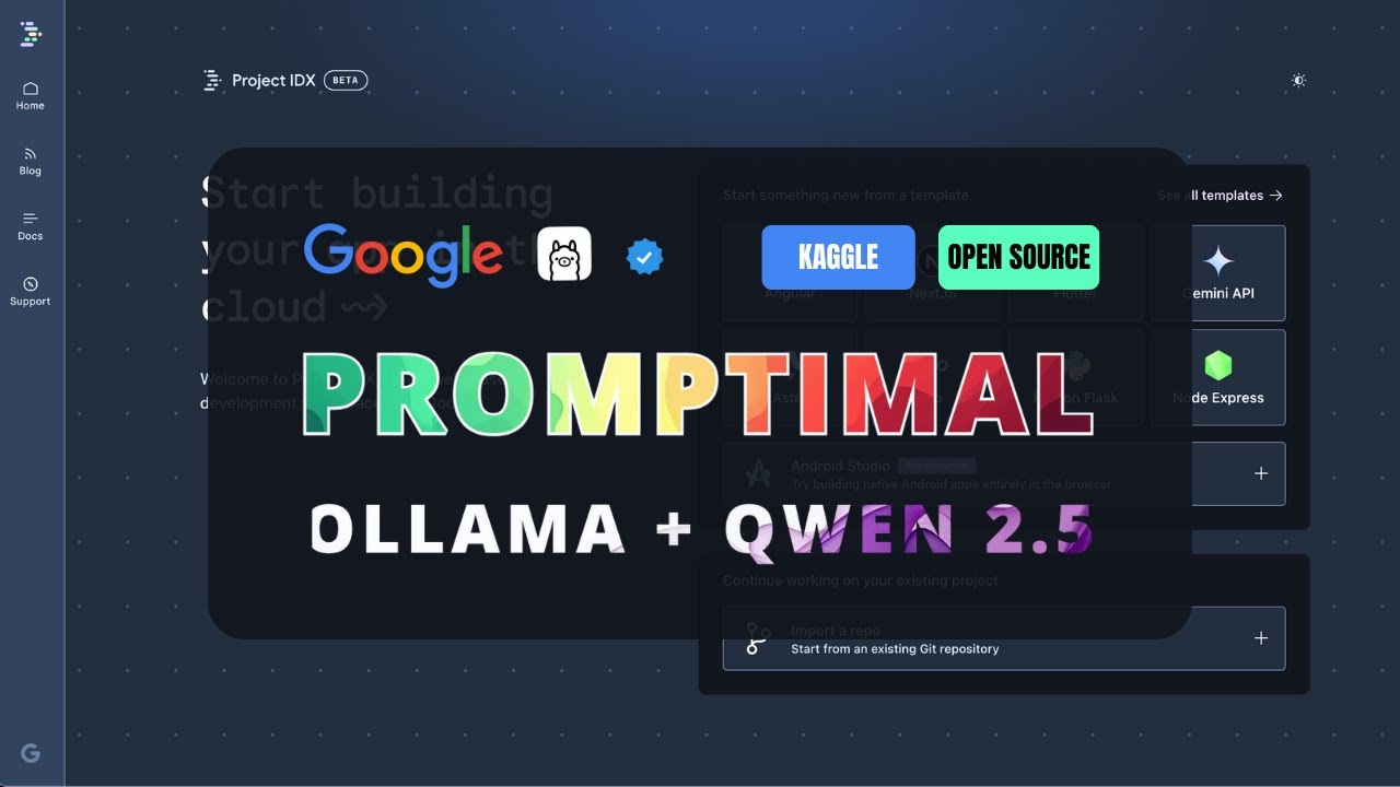 Promptimal + Ollama + Google IDX: Best Open Source Prompt Optimizer