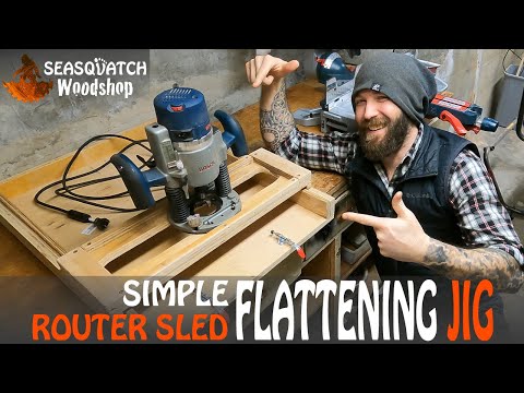Simple Router Sled Jig For Flattening End Grain and Small Slabs