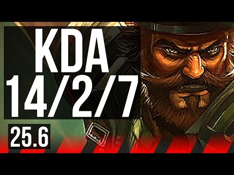 GANGPLANK vs CAMILLE (TOP) | 7 solo kills, 14/2/7, Legendary, 600+ games | EUW Master | 25.6