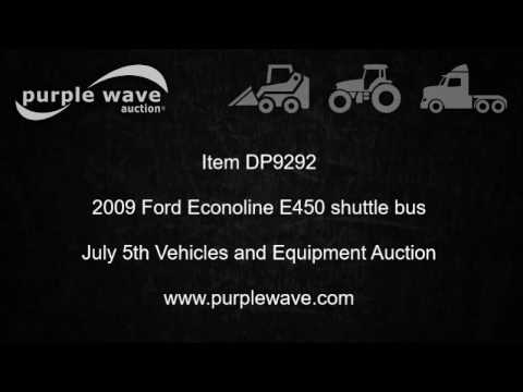 2009 Ford Econoline E450 shuttle bus for sale | no-reserve Internet auction July 5, 2017