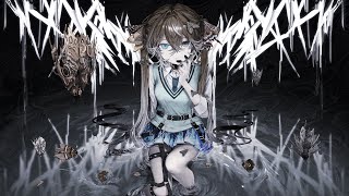 I love the screamy background vocal fry especially of "have no blood" very much as well as the breakdowns near the end starting at - Utsu-P - ガ / Ga  feat. 初音ミク