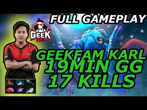 GEEKFAM KARL MID PUCK 17 KILLS IN 19 MIN WTF SEA 9K MMR PRO DOTA FULL GAMEPLAY