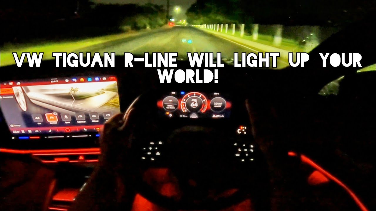 VW Tiguan R-Line HEADLIGHT REVIEW | POV Night Drive 