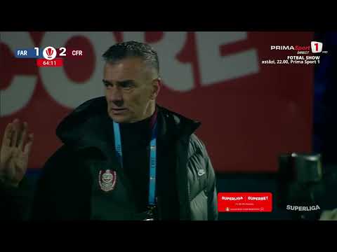 GOOOL! Farul - CFR Cluj 1-2. Eurogol Ișfan! Constănțeanul a reluat superb și l-a învins pe Pop