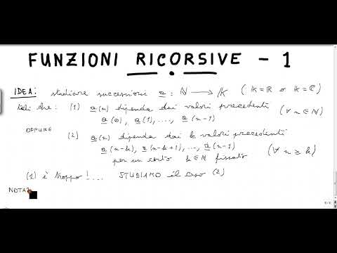 23. Algebra e Logica - Funzioni ricorsive 1