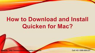 How to Install the Quicken For Mac?