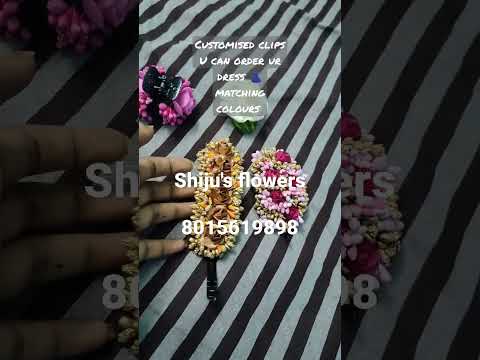 clips|hair accessory|shiju's flowers|Jasmine|customized clips|artificial flower accessories|clip