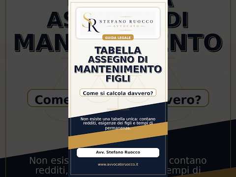 Tabella assegno di mantenimento dei figli