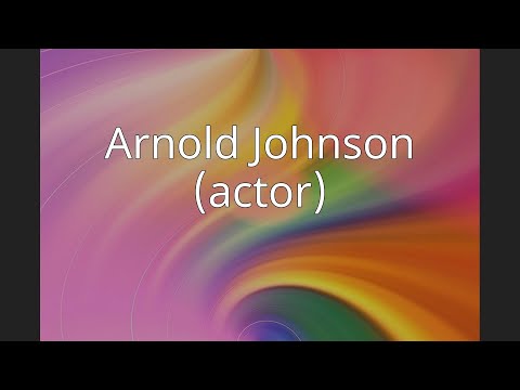 Arnold Johnson (actor)