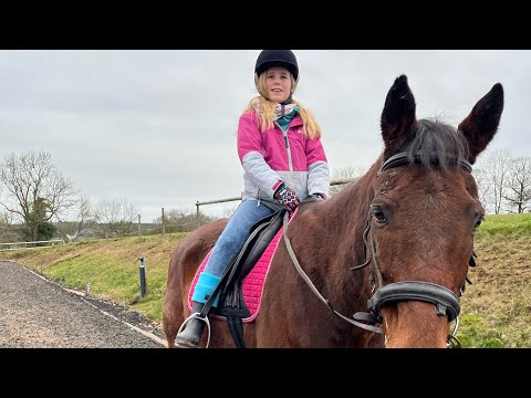 Connie’s first horse riding lesson