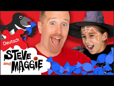 Steve and Maggie Deutsch Halloween Schlag die Piñata Party für Kinder