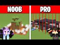 NOOB Vs PRO SAFEST SECURITY HOUSE BUILD CHALLENGE