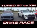 800 HP BMW XM Label Red vs Porsche Cayenne Turbo GT 1/4 Mile DRAG RACE