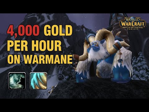 4,000g PER HOUR GOLD FARM with SKINNING on - WoW Warmane Wotlk