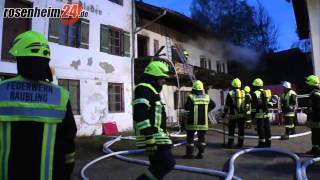 preview picture of video 'Kirchdorf: Brand in einem leerstehenden Gebäude'