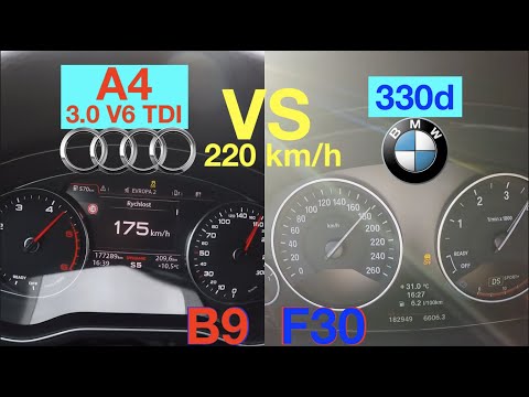 Acceleration BATTLE | Audi A4 3.0 V6 TDI vs BMW 330d | 2017 vs 2015 | FWD vs RWD
