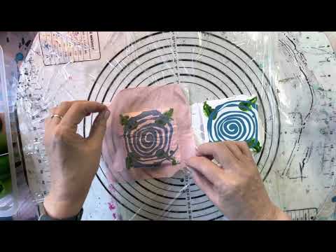 #174  SIMPLE & PRETTY - Modified Reverse Flower Dip Coasters - Beginners Fluid Art Tutorial
