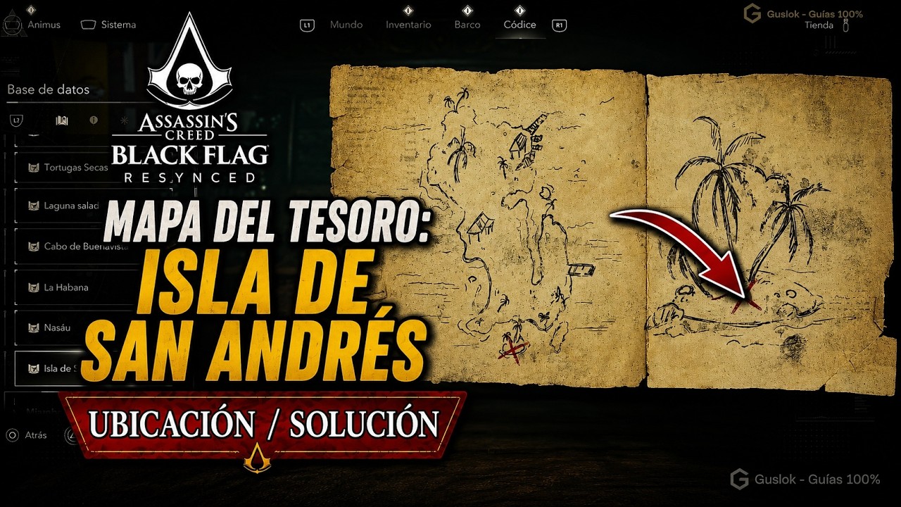 Mapa Del Tesoro De La Isla De San Andrés + Solución | Assassin’s Creed Black Flag Resynced Mapa Del Tesoro De La Isla De San Andrés + Solución | Assassin’s Creed Black Flag Resynced