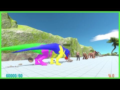 Teammate View Angle T-Rex Death Run  -- Animal Revolt Battle Simulator
