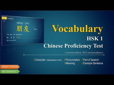HSK1 Vocabulary (Alphabetical Order) - Learn 150 Basic Chinese Words | For Beginners