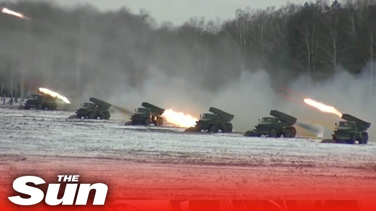 Russian and Belarusian military carryout missile drills at Ukraine border