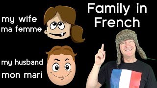 Learn French - Family in French - French Lessons - Ma Famille - vocabulaire de la famille