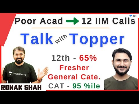 Poor Acads to 12 IIM Calls | Talks with the Topper | Manan Charaya | Unacademy CAT