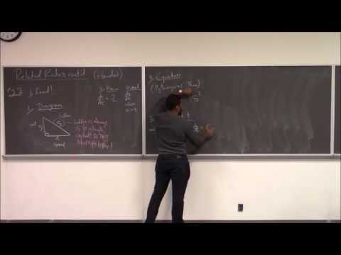Math 1206-R03 Lecture 20 - Related Rates: examples and troubleshoots