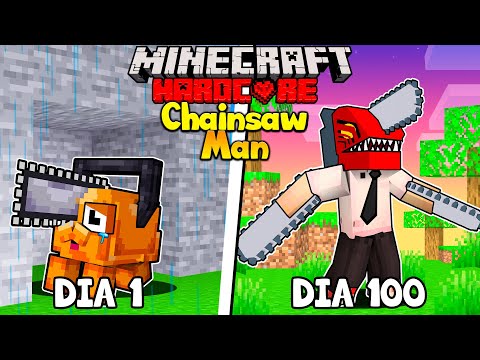 I SURVIVED 100 Days Being CHAINSAW MAN in Minecraft!  This is what happened...