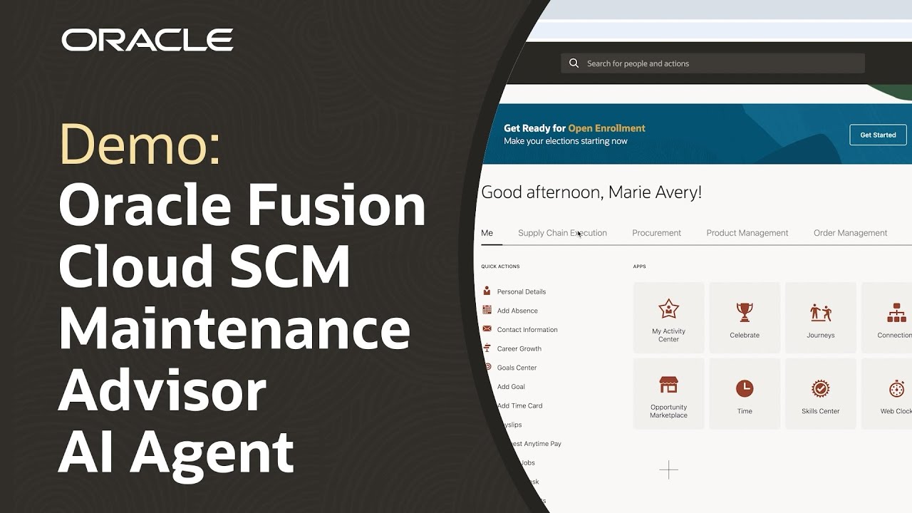 Oracle Fusion Cloud SCM Maintenance Advisor AI Agent: Demo