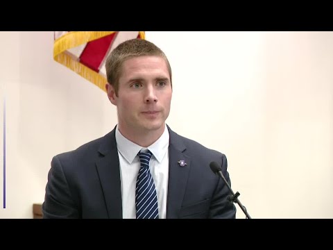 MSP Det. Sgt. Aaron Tubergen testifies during the trial of Christopher Schurr