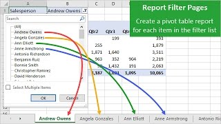 Create Multiple Pivot Table Reports with Show Report Filter Pages